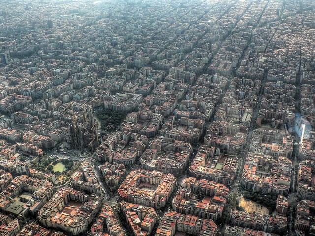 Barcelone vue du ciel
